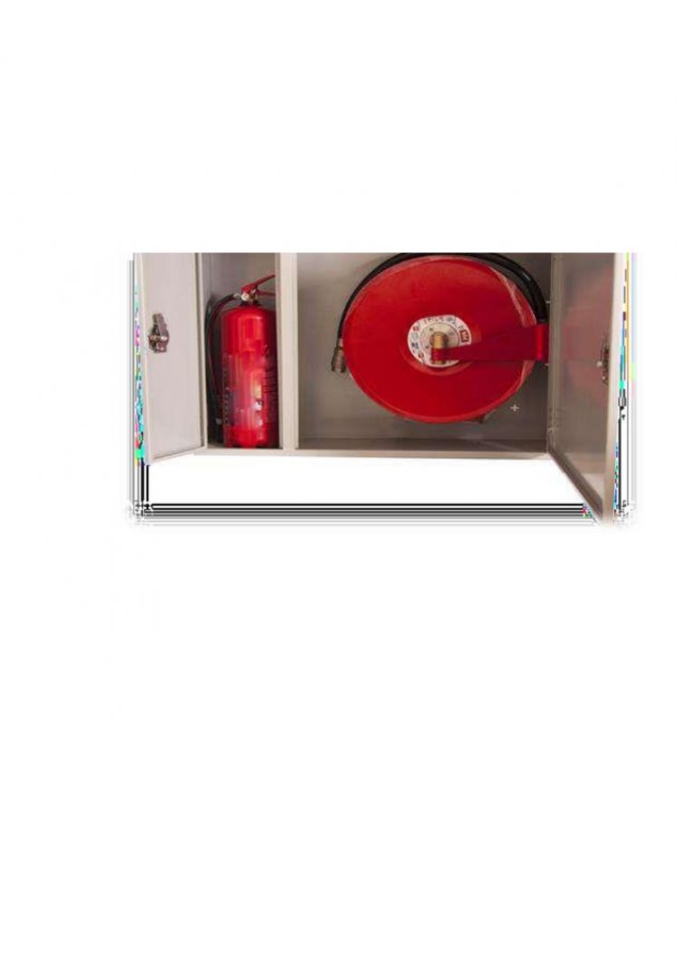 Horizontal Fire Reel Hose Cabinet with Fire Extinguishe